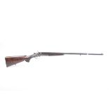 Ⓕ (S2) .410 (former Rook rifle) single hammer gun by Lang & Hussey, 28 ins tapered octagonal barrel,