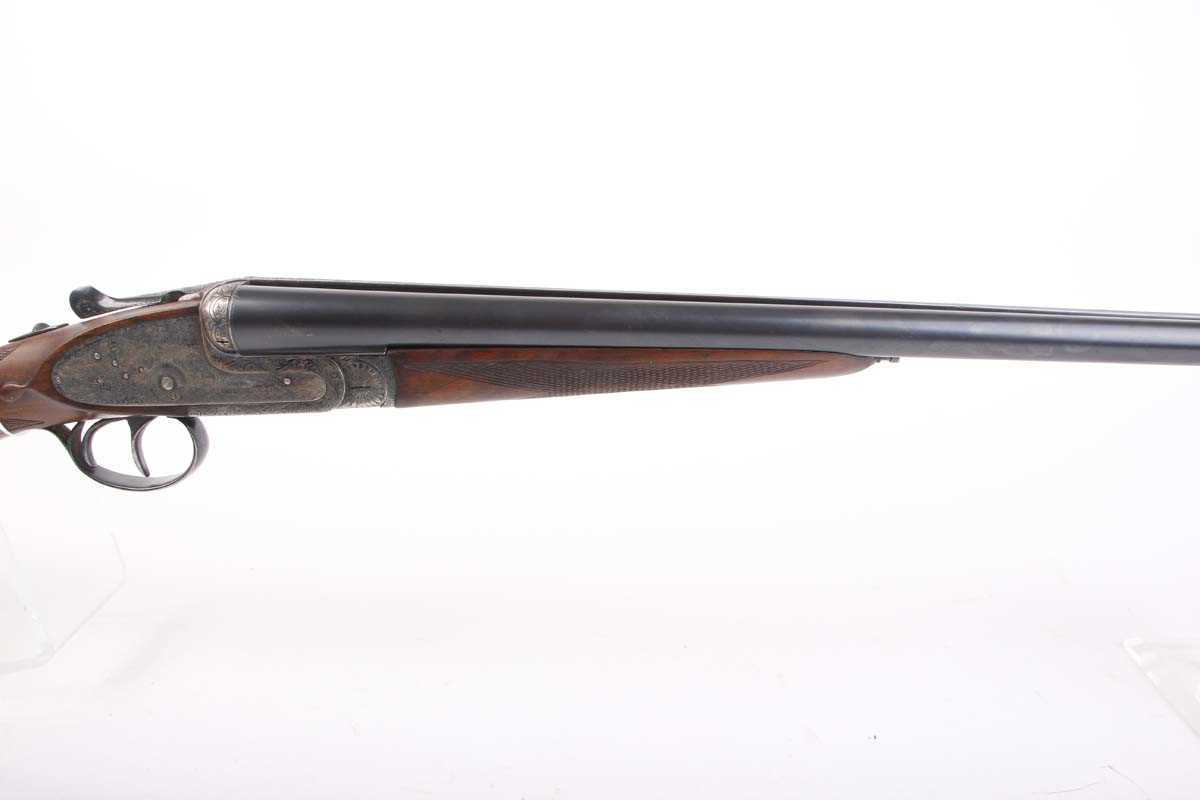 Ⓕ (S2) 20 bore AYA No.2 sidelock ejector, 26 ins chopper lump barrels, cyl & ¼, concave top rib with - Image 3 of 7