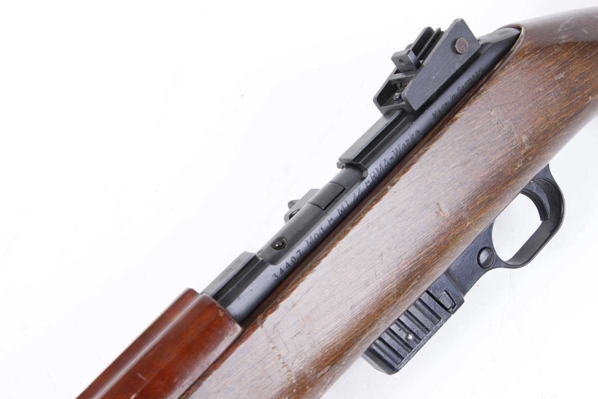 Ⓕ (S1) .22 Erma-Werke Mod. E M1 semi automatic rifle, 18 ins barrel with open sights, 5-shot - Image 6 of 6