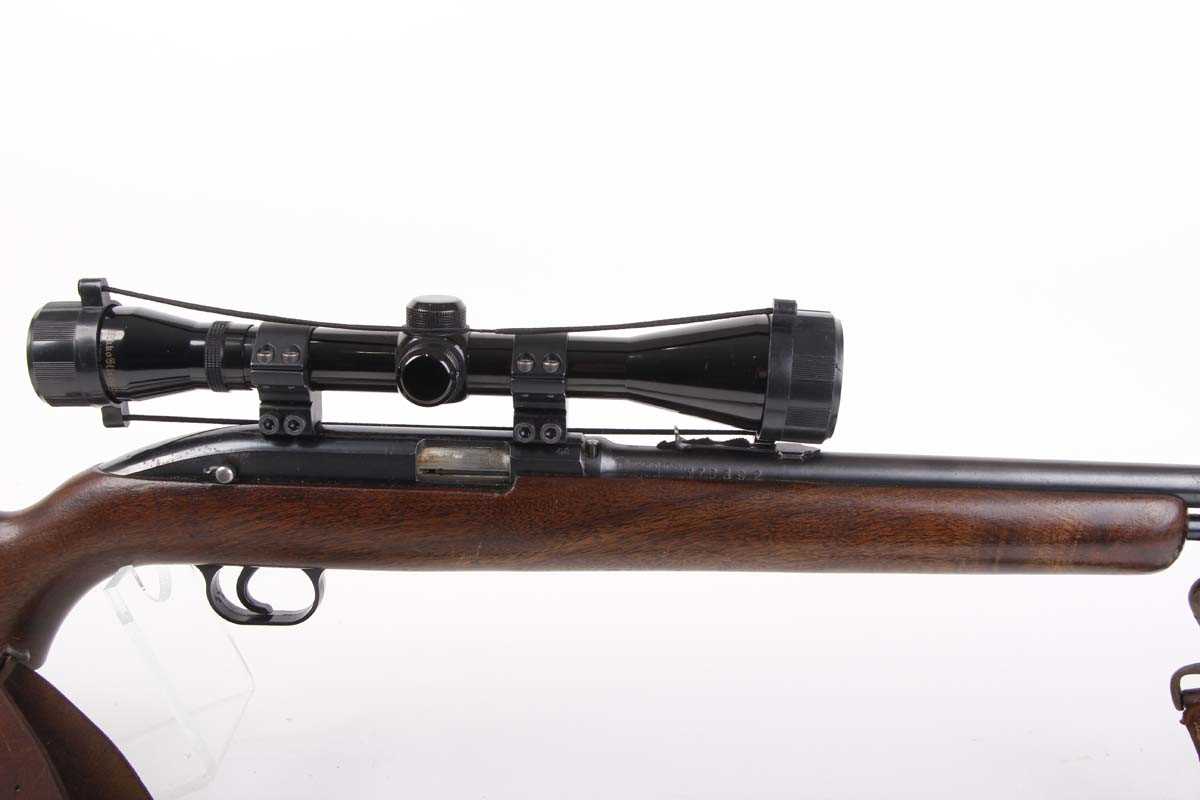 Ⓕ (S1) .22 Winchester Model 77 semi automatic rifle, 22 ins threaded barrel, open sights, tube - Image 3 of 8