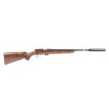 Ⓕ (S1) .22 CZ 452 American bolt action rifle, 17½ ins barrel, screw cut with fitted moderator, 5