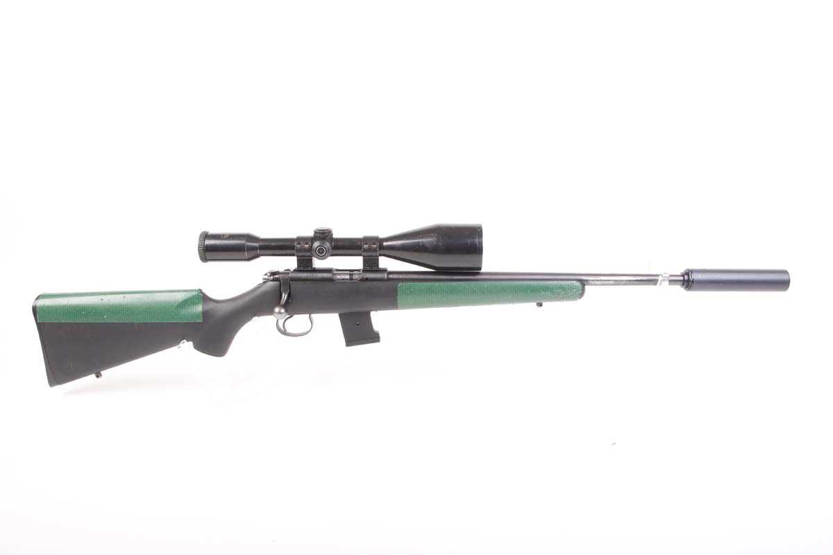 Ⓕ (S1) .17 (Hmr) CZ 455 bolt action rifle, 17 ins screw cut barrel (A-Tec Wave moderator available),