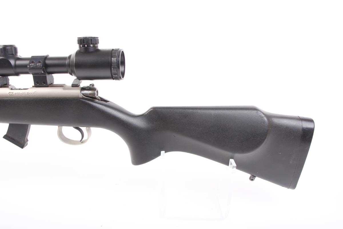 Ⓕ (S1) .22 CZ 452-2E bolt action rifle, 17 ins screw cut stainless steel barrel (alloy moderator - Image 6 of 8