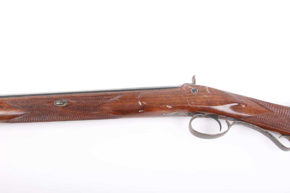 Ⓕ (S2) 12 bore Pedersoli percussion single sporting gun, 32 ins two-stage part octagonal barrel ( - Image 7 of 8
