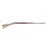 Ⓕ (S2) .45 (smooth) Pedersoli '1836 Alamo' percussion long gun, 35½ ins octagonal barrel with
