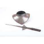 Reproduction steel gorget, and halberd spike