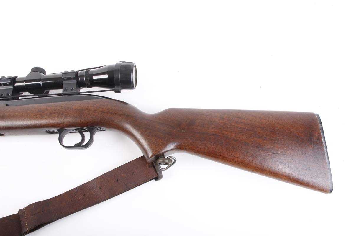 Ⓕ (S1) .22 Winchester Model 77 semi automatic rifle, 22 ins threaded barrel, open sights, tube - Image 6 of 8