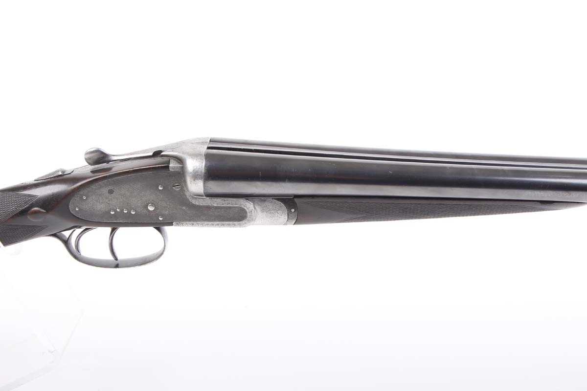 Ⓕ (S2) 12 bore sidelock ejector by Army & Navy, 30 ins barrels, ic & ¾, tapered concave top rib - Image 3 of 7