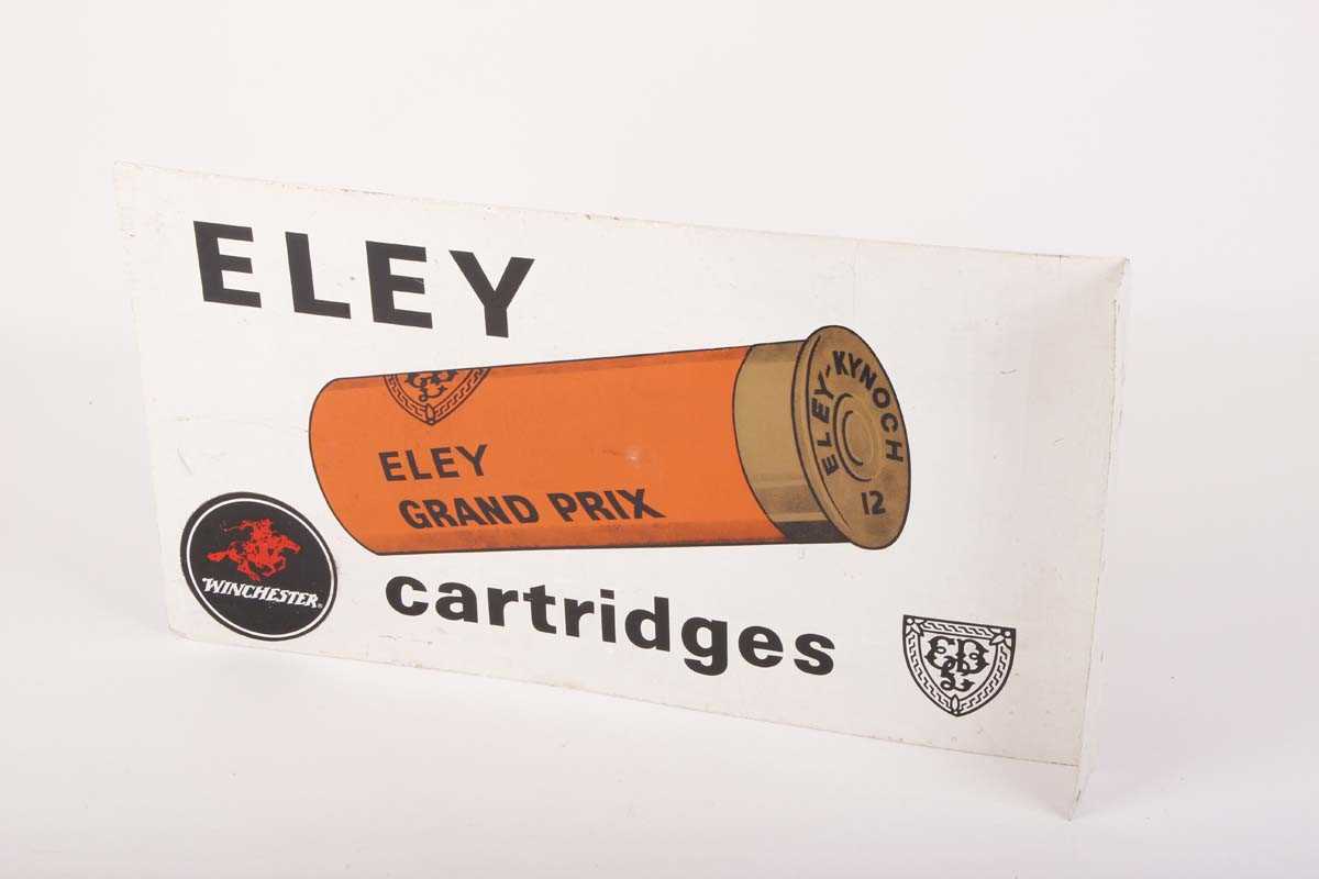 A vintage painted metal Eley Cartridges retailer sign, 22 ins x 12 ins - Image 2 of 4