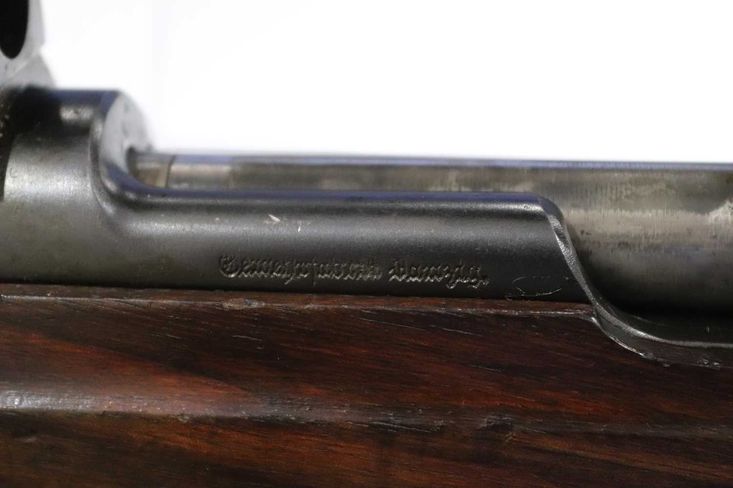 Ⓕ (S1) 8x57mm Mauser bolt action rifle, internal magazine, 25 ins sighted barrel, double set - Image 9 of 9