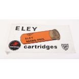 A vintage painted metal Eley Cartridges retailer sign, 22 ins x 12 ins