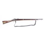 Ⓕ (S2) .58 Zoli Percussion Black Powder Musket, 33 ins full stocked two band barrel with bayonet