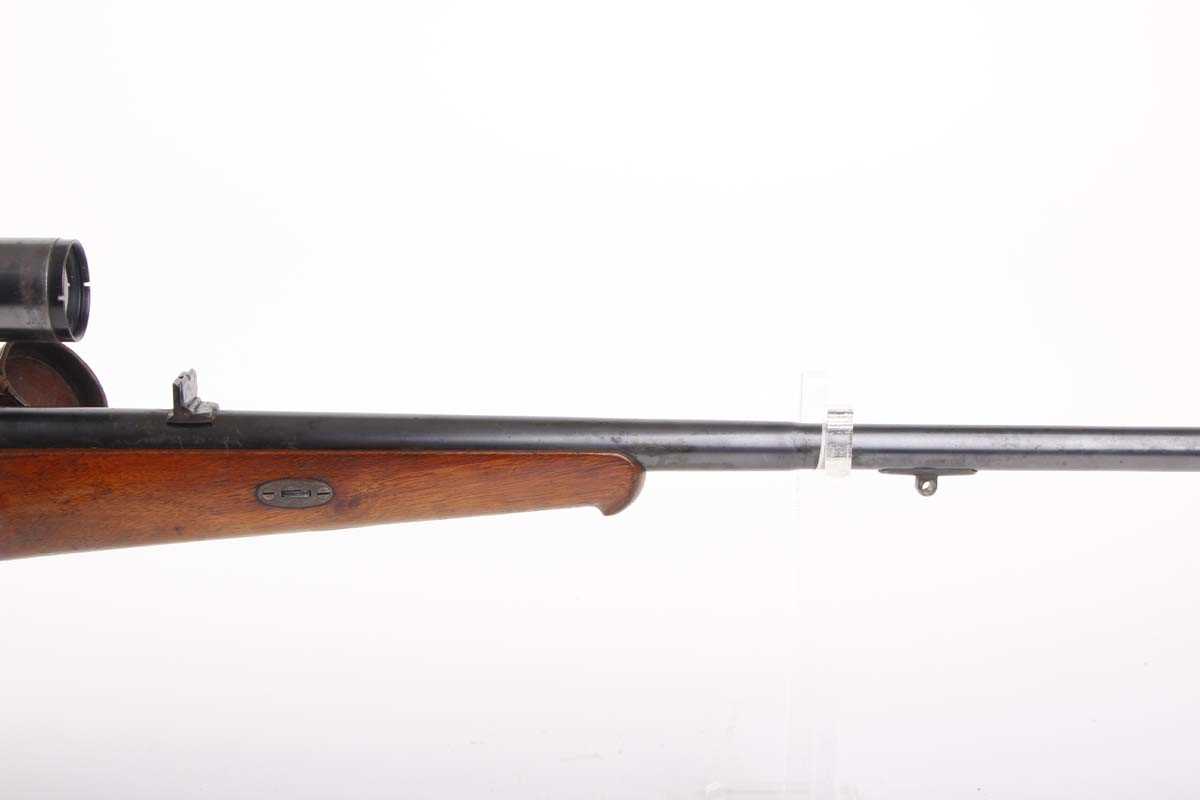 Ⓕ (S1) 8x57mm Mauser bolt action rifle, internal magazine, 25 ins sighted barrel, double set - Image 4 of 9