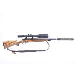 Ⓕ (S1) .222 Remington Model 700 bolt action rifle, 18 ins screw cut heavy barrel (moderator