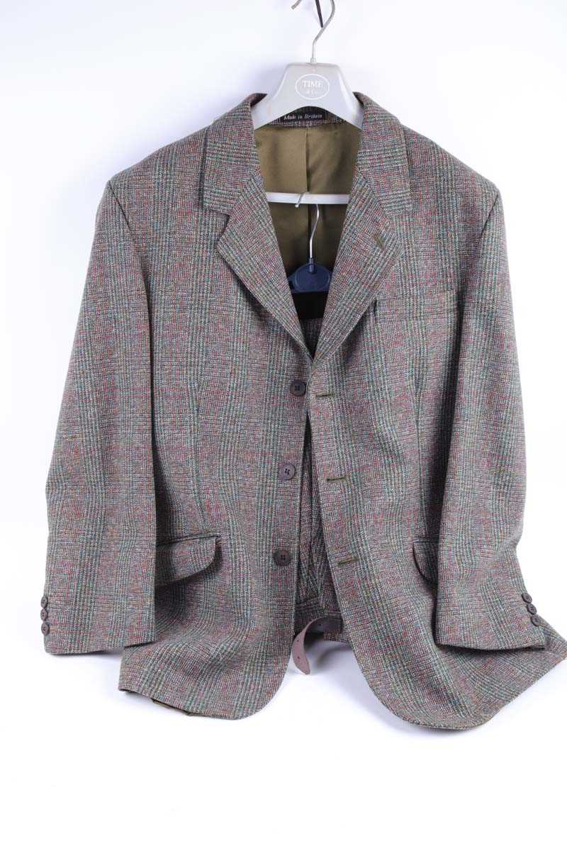 Keepers two piece tweed shooting suit, 40 ins chest; 34 ins waist, as new