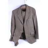Keeper's three piece tweed shooting suit, with spare pair of breeks, 40 ins chest; 34 ins waistSigns