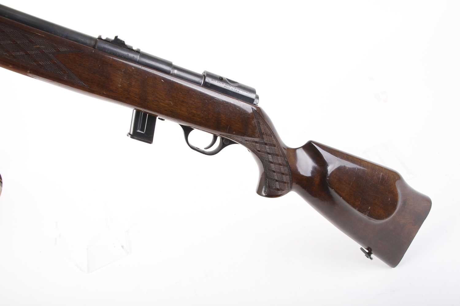 Ⓕ (S1) .22 Beretta semi automatic rifle, 24 ins barrel threaded for moderator, blade and folding - Image 4 of 4