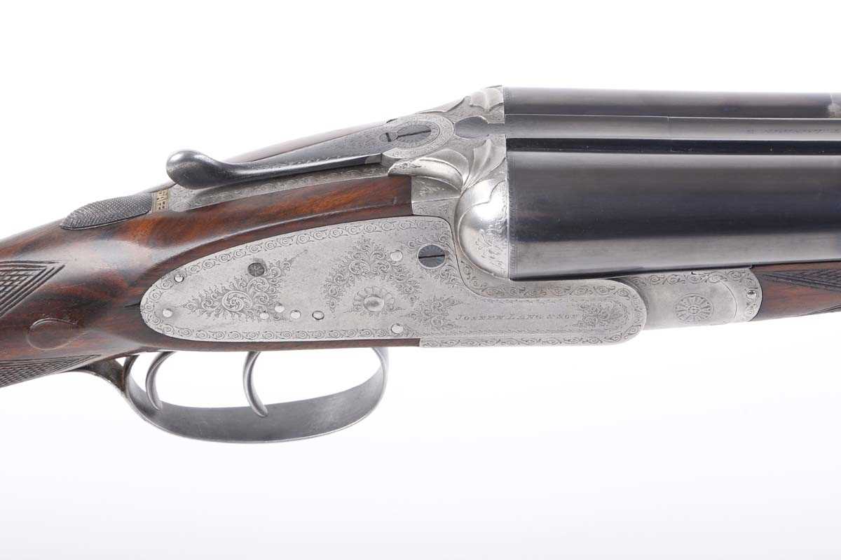 Ⓕ (S2) 12 bore sidelock ejector by Joseph Lang & Son c.1906/7, 28 ins sleeved barrels, ¼ & ½, the - Image 3 of 24