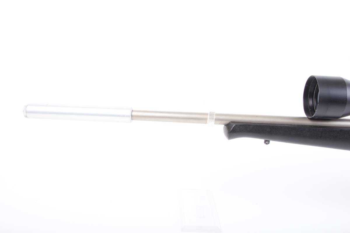 Ⓕ (S1) .22 CZ 452-2E bolt action rifle, 17 ins screw cut stainless steel barrel (alloy moderator - Image 8 of 8
