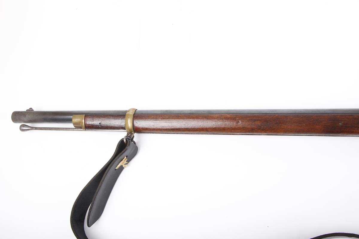 Ⓕ (S2) .58 Zoli Percussion Black Powder Musket, 33 ins full stocked two band barrel with bayonet - Image 9 of 9