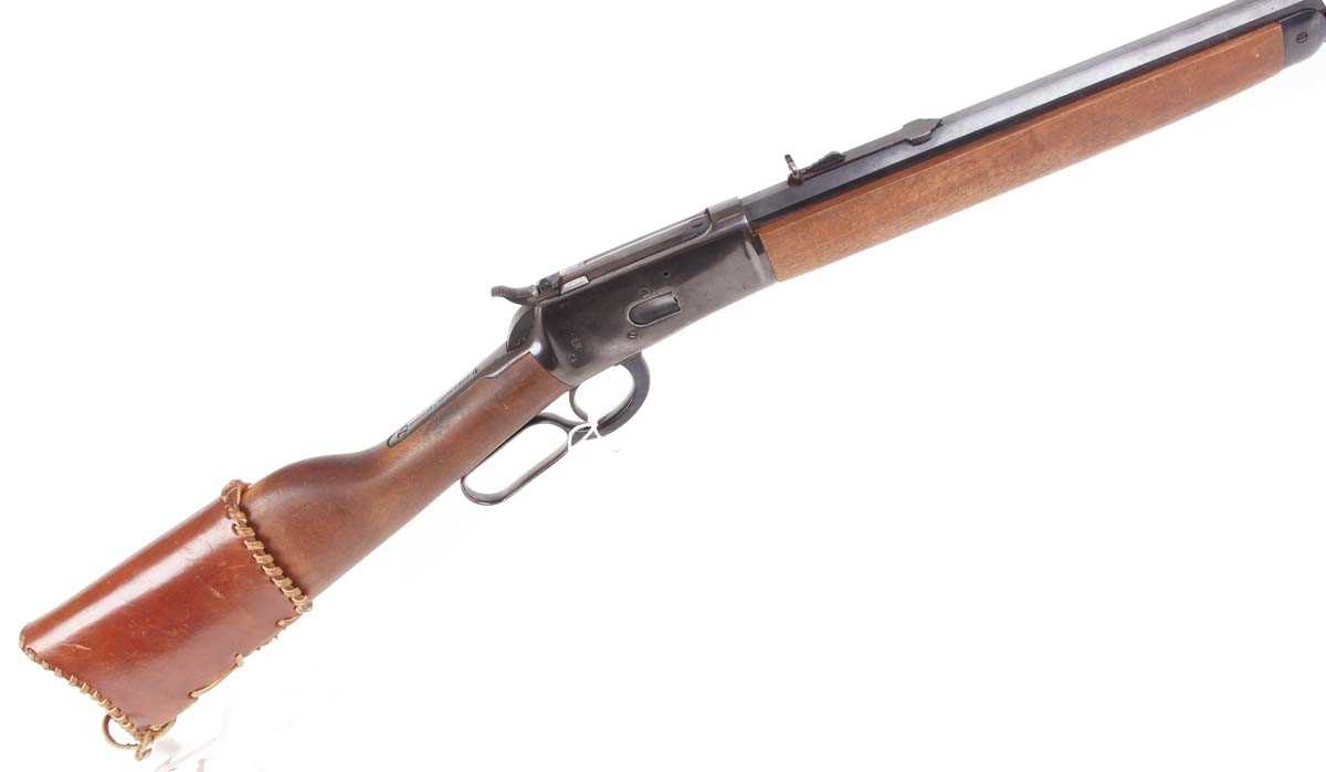 Ⓕ (S1) .45 (Colt) Rossi lever action rifle, 20 ins octagonal barrel with blade and buck horn sights, - Image 2 of 4