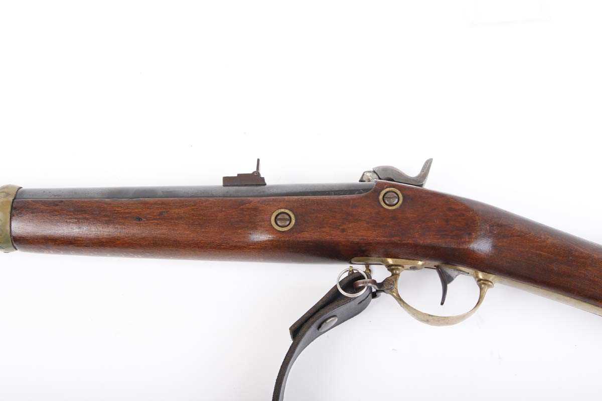 Ⓕ (S2) .58 Zoli Percussion Black Powder Musket, 33 ins full stocked two band barrel with bayonet - Image 8 of 9