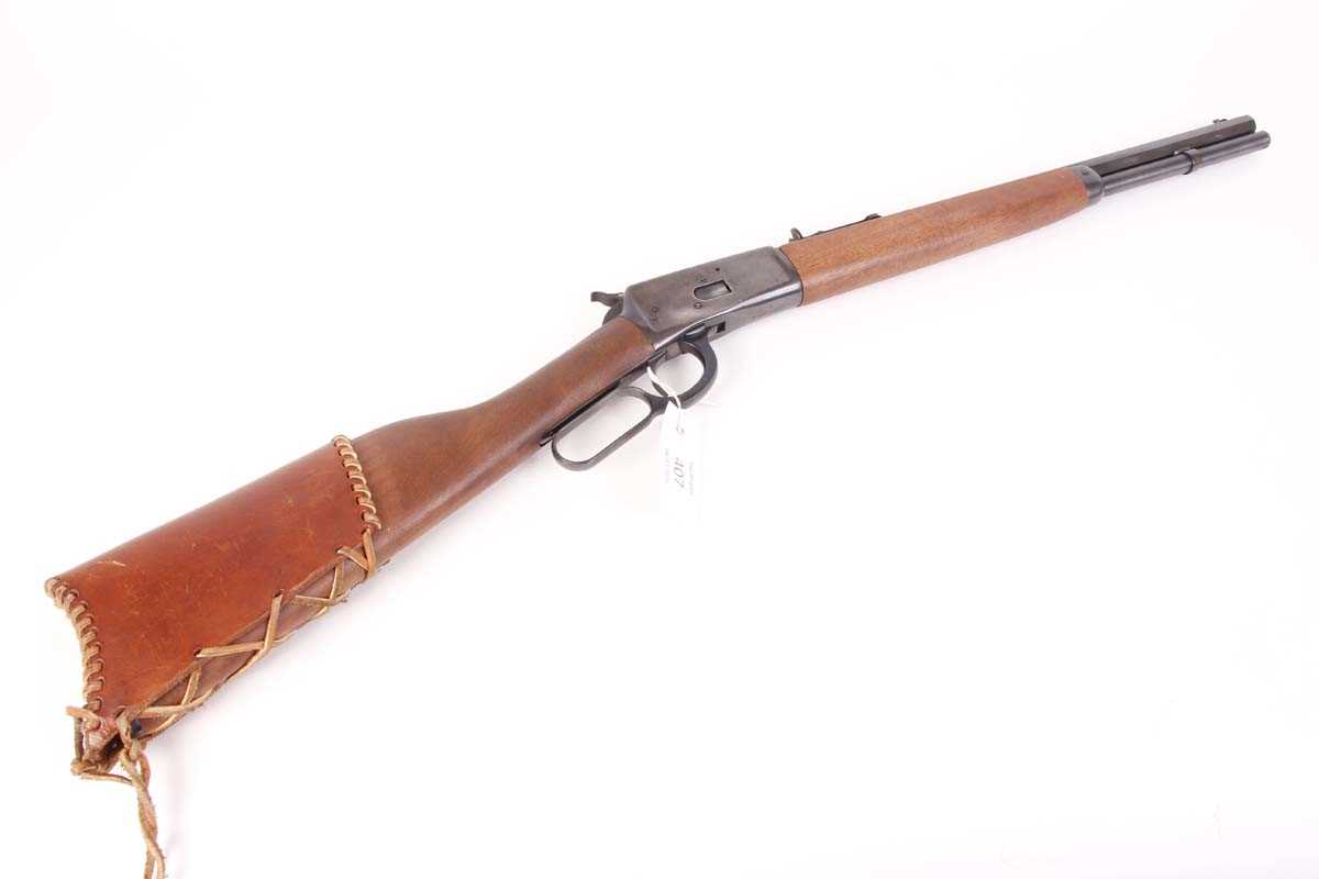 Ⓕ (S1) .45 (Colt) Rossi lever action rifle, 20 ins octagonal barrel with blade and buck horn sights, - Image 4 of 4