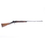 Ⓕ (S1) .22 BSA martini action rifle, 25 ins barrel, scroll engraved receiver with BSA trademark,