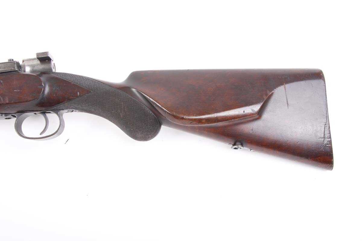 Ⓕ (S1) 7 x 57mm DWM Mauser bolt action sporting rifle, 27½ ins three-stage barrel (CIP proof), blade - Image 6 of 9