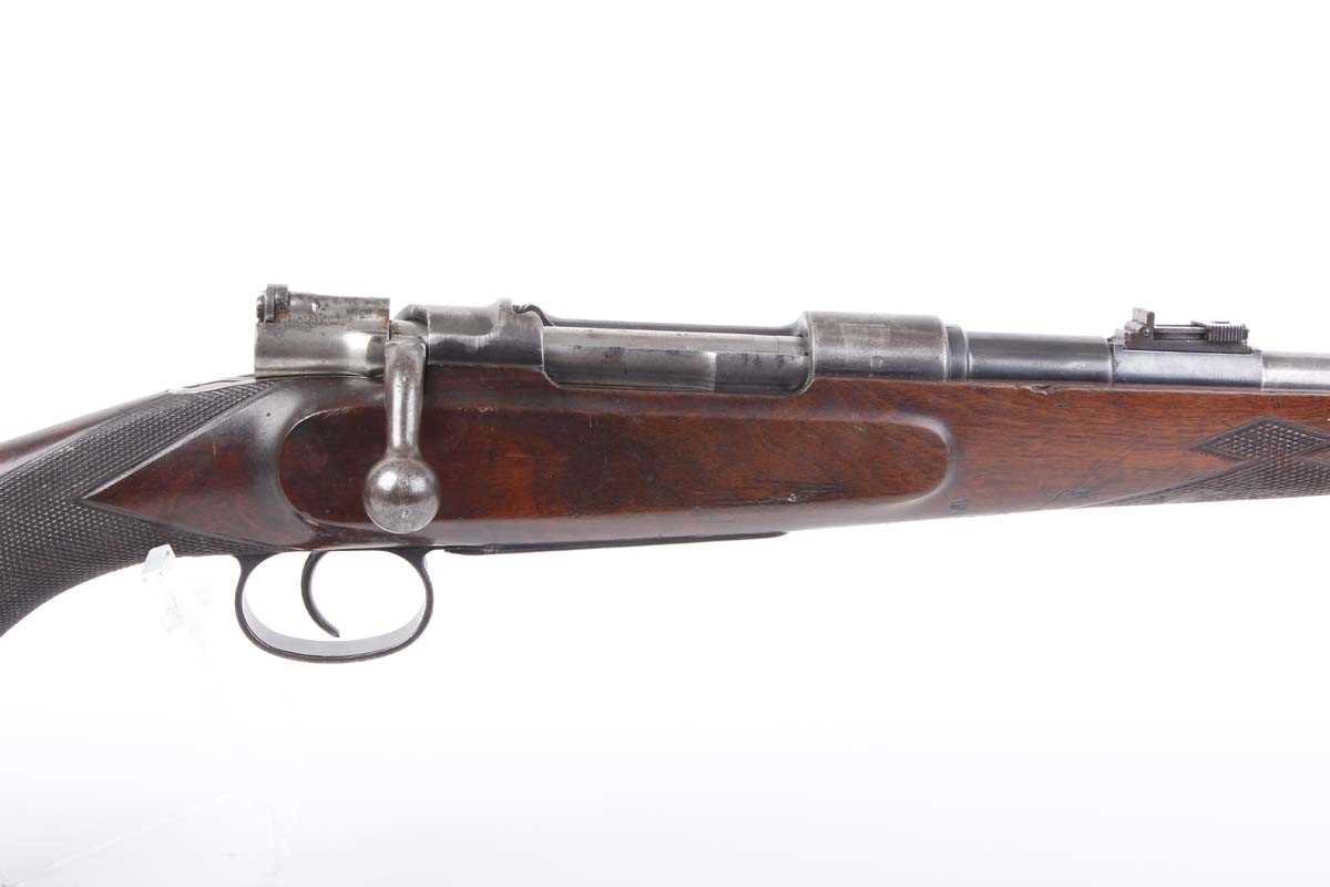 Ⓕ (S1) 7 x 57mm DWM Mauser bolt action sporting rifle, 27½ ins three-stage barrel (CIP proof), blade - Image 3 of 9