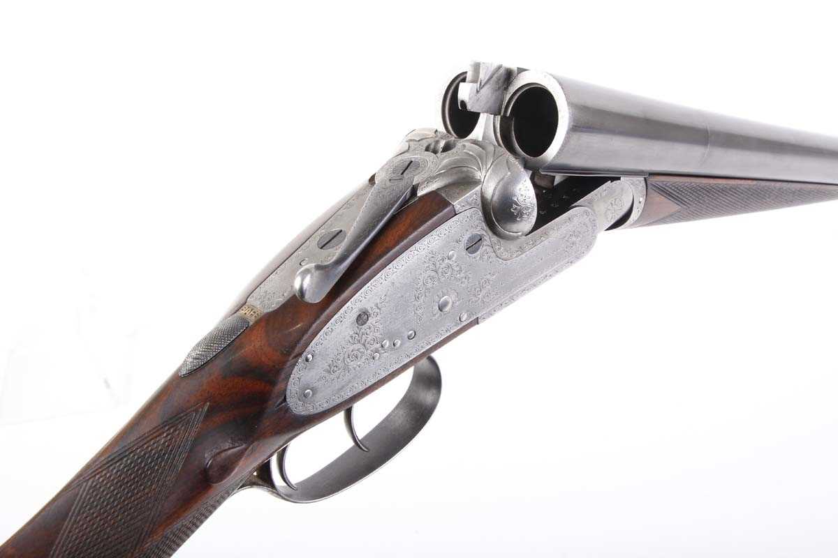 Ⓕ (S2) 12 bore sidelock ejector by Joseph Lang & Son c.1906/7, 28 ins sleeved barrels, ¼ & ½, the - Image 8 of 24