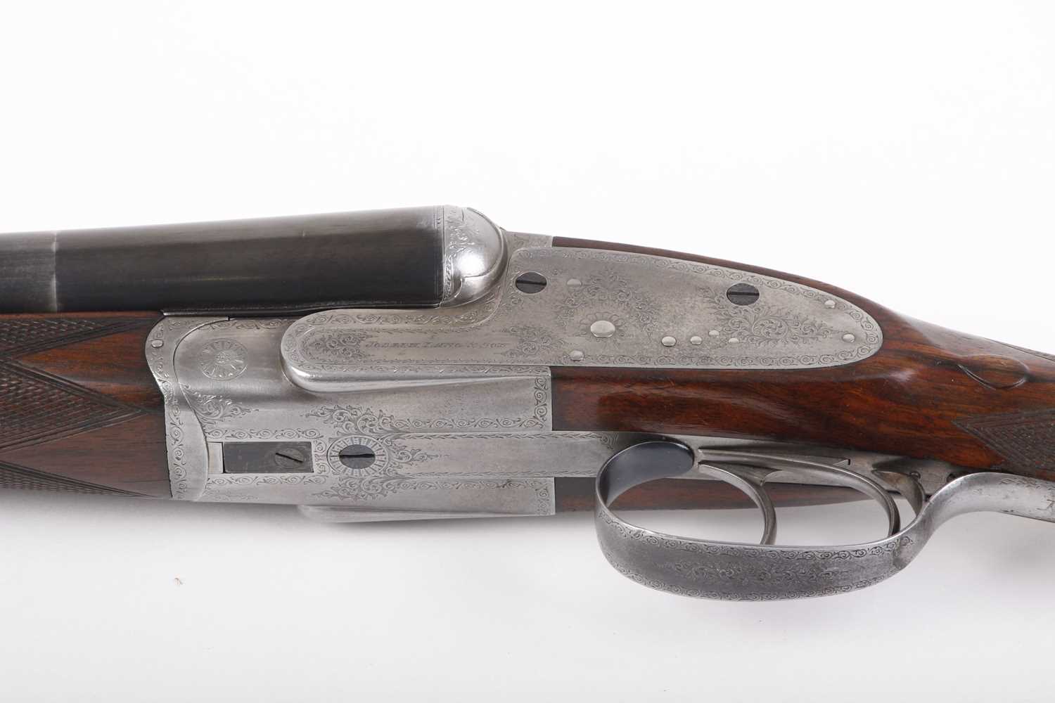 Ⓕ (S2) 12 bore sidelock ejector by Joseph Lang & Son c.1906/7, 28 ins sleeved barrels, ¼ & ½, the - Image 22 of 24