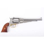 Ⓕ (S1) .44 Pietta Remington 1858 Competition stainless steel percussion revolver, 8 ins octagonal