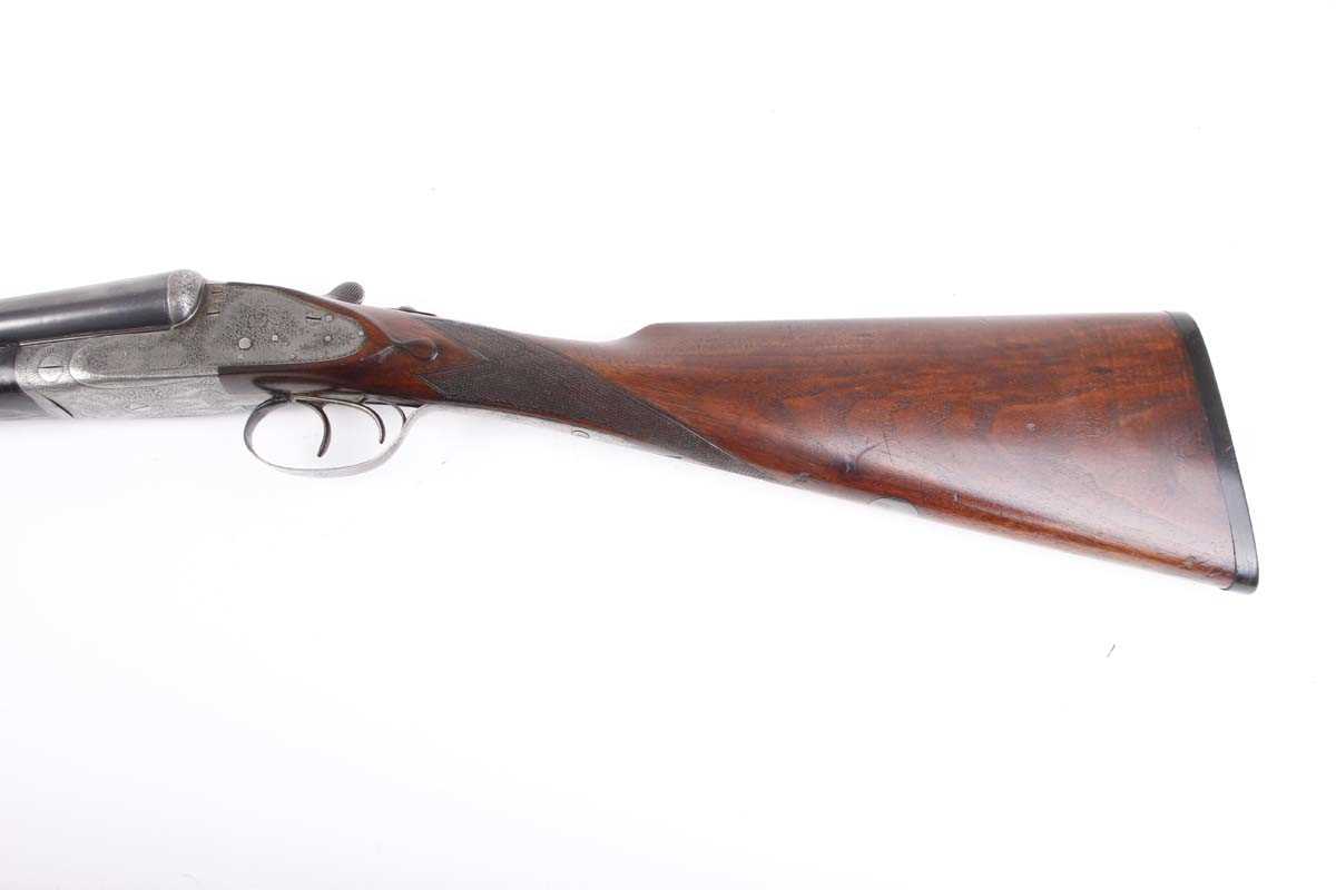 Ⓕ (S2) 12 bore sidelock non ejector by J. Graham & Co. 30 ins barrels, ic & ic, concave rib with - Image 5 of 7