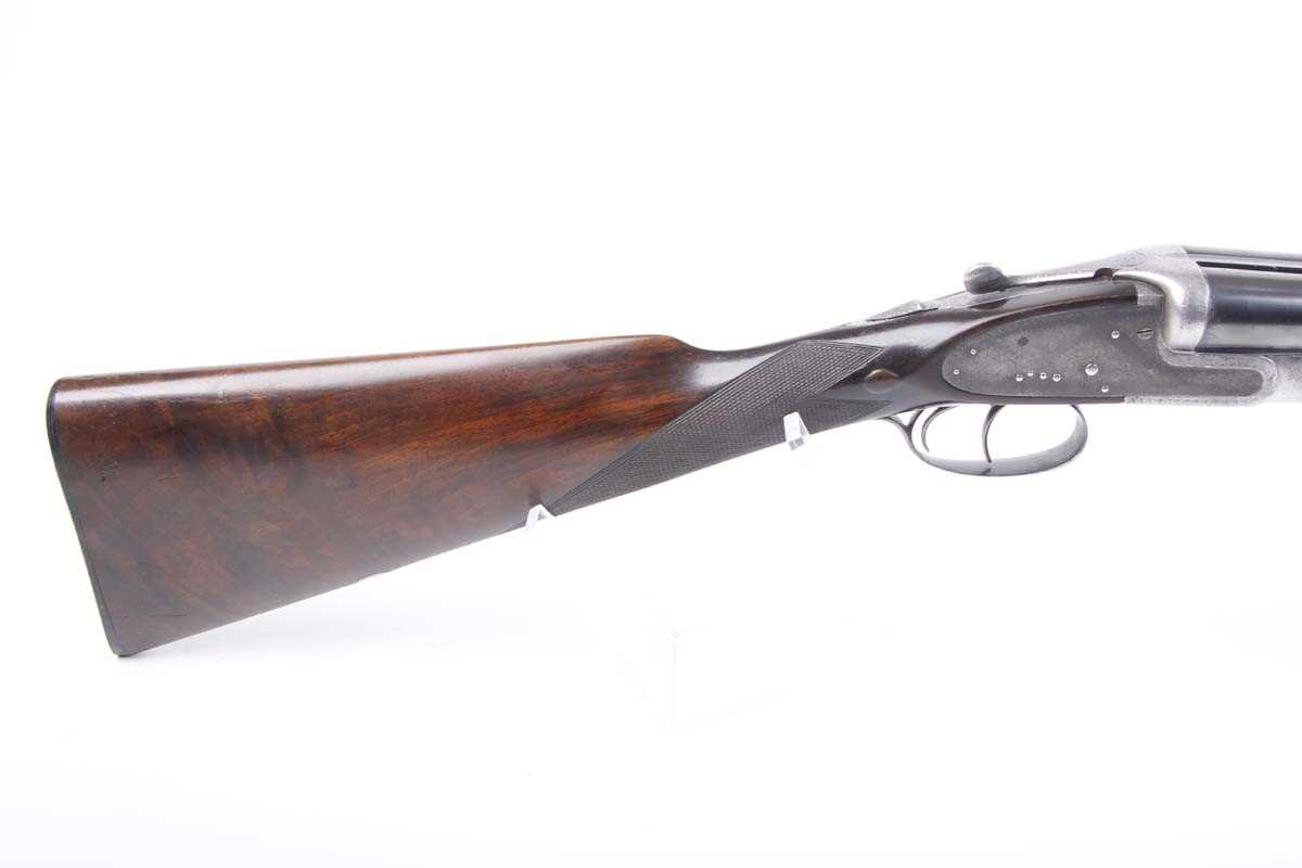 Ⓕ (S2) 12 bore sidelock ejector by Army & Navy, 30 ins barrels, ic & ¾, tapered concave top rib - Image 2 of 7