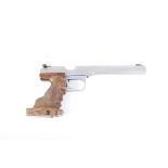 Ⓕ (S1) .45 Westlake Phoenix percussion match pistol, 8½ ins stainless steel heavy barrel (black