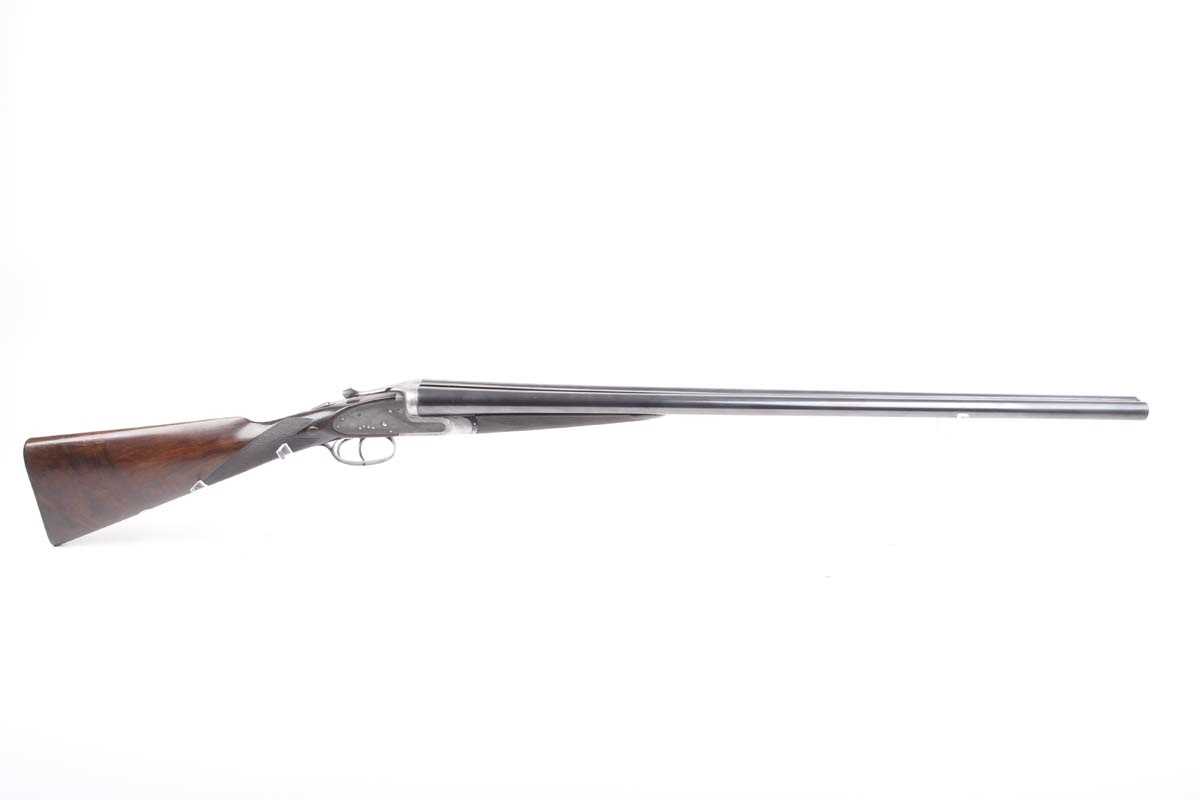 Ⓕ (S2) 12 bore sidelock ejector by Army & Navy, 30 ins barrels, ic & ¾, tapered concave top rib