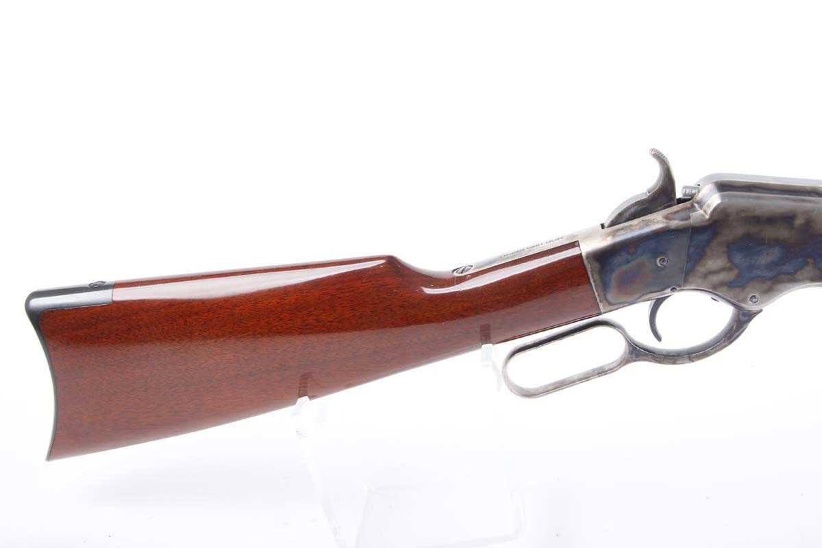 Ⓕ (S1) .44-40 Uberti Model 1860 Henry lever action rifle, 24 ins octagonal barrel with blade and - Image 3 of 8