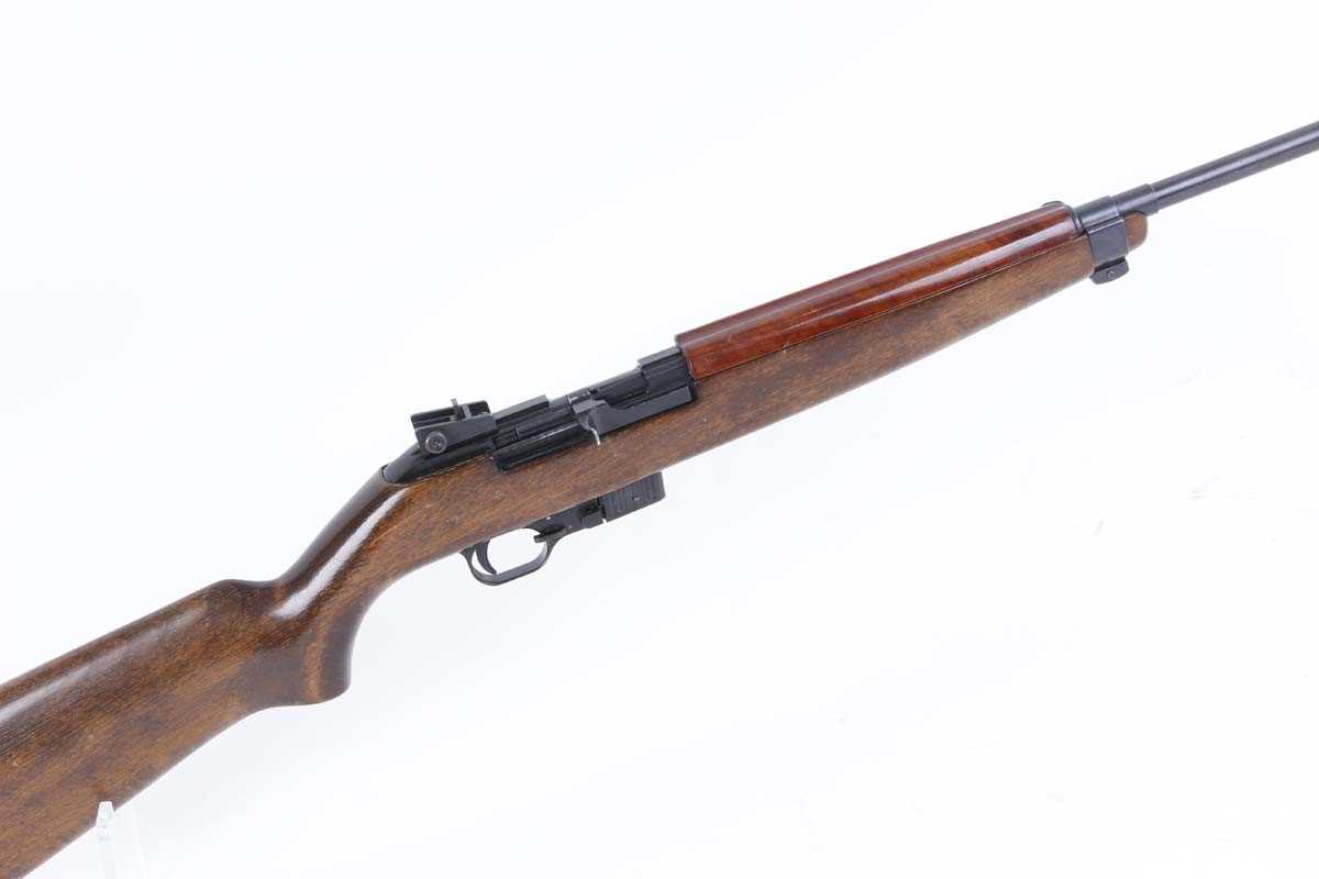 Ⓕ (S1) .22 Erma-Werke Mod. E M1 semi automatic rifle, 18 ins barrel with open sights, 5-shot