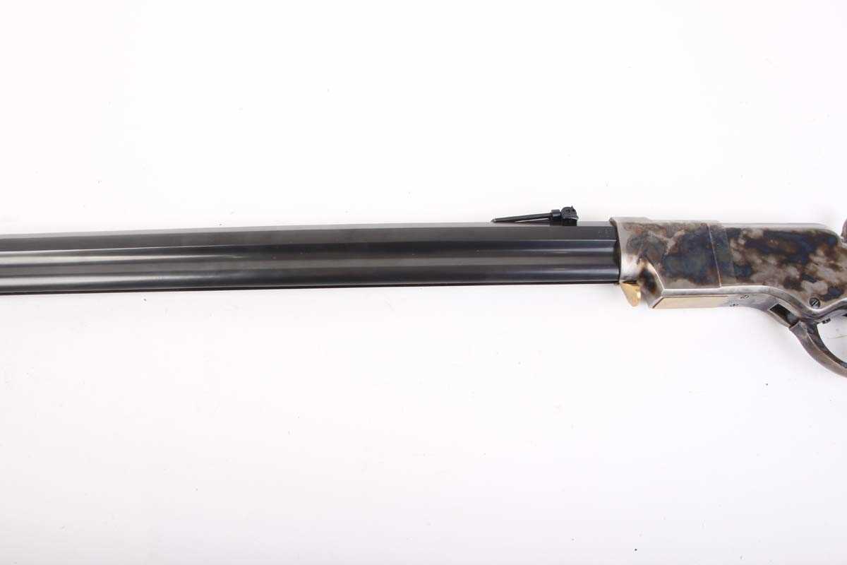 Ⓕ (S1) .44-40 Uberti Model 1860 Henry lever action rifle, 24 ins octagonal barrel with blade and - Image 7 of 8