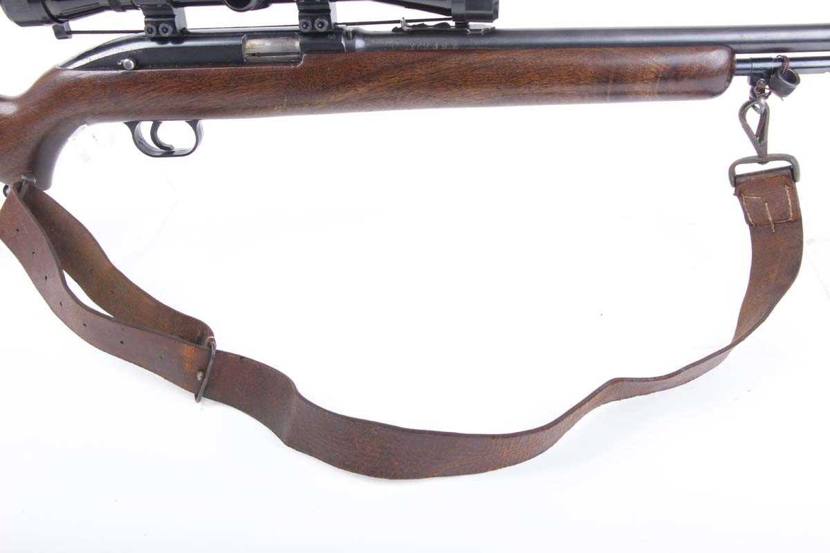 Ⓕ (S1) .22 Winchester Model 77 semi automatic rifle, 22 ins threaded barrel, open sights, tube - Image 5 of 8