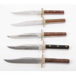Five Mortons of Sheffield bowie knives