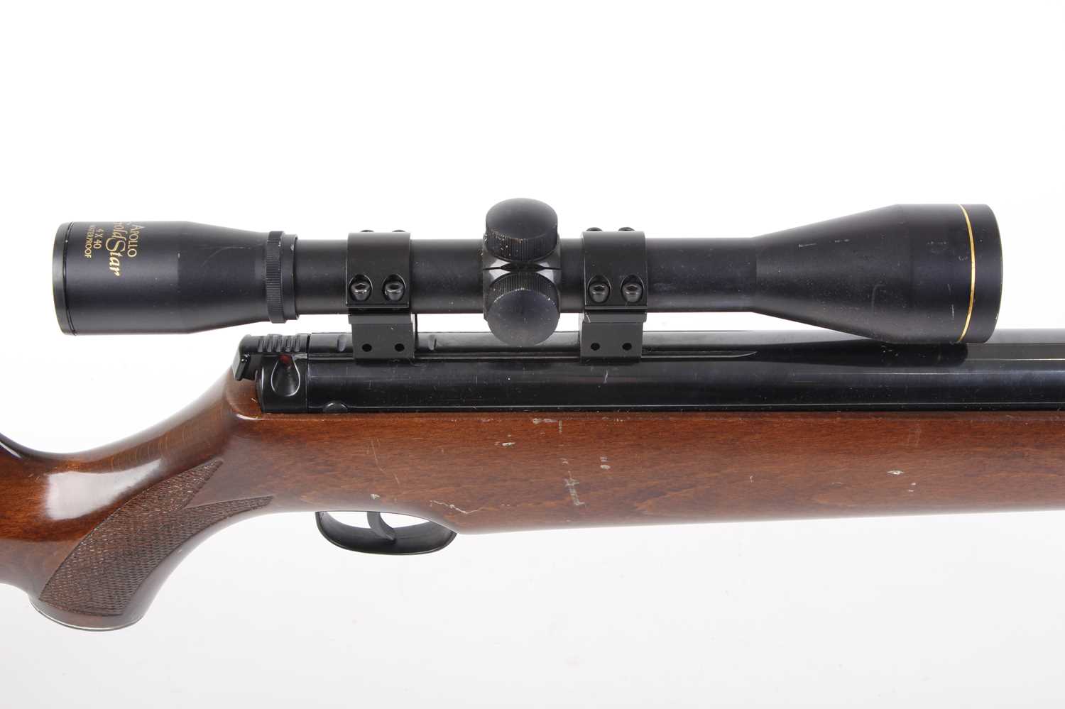 Ⓕ (S1) .25 Webley Patriot FAC break-barrel air rifle, fitted moderator, 4 x 40 Apollo scope, Monte - Image 4 of 7