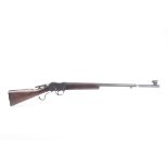 Ⓕ (S1) .22 W.W. Greener martini action rifle, 25½ ins barrel with tunnel front sight, adjustable