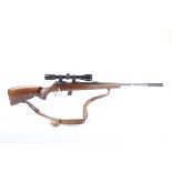 Ⓕ (S1) .22 Mauser Model 201, bolt action, 10 shot magazine, 20 ins barrel threaded for moderator (
