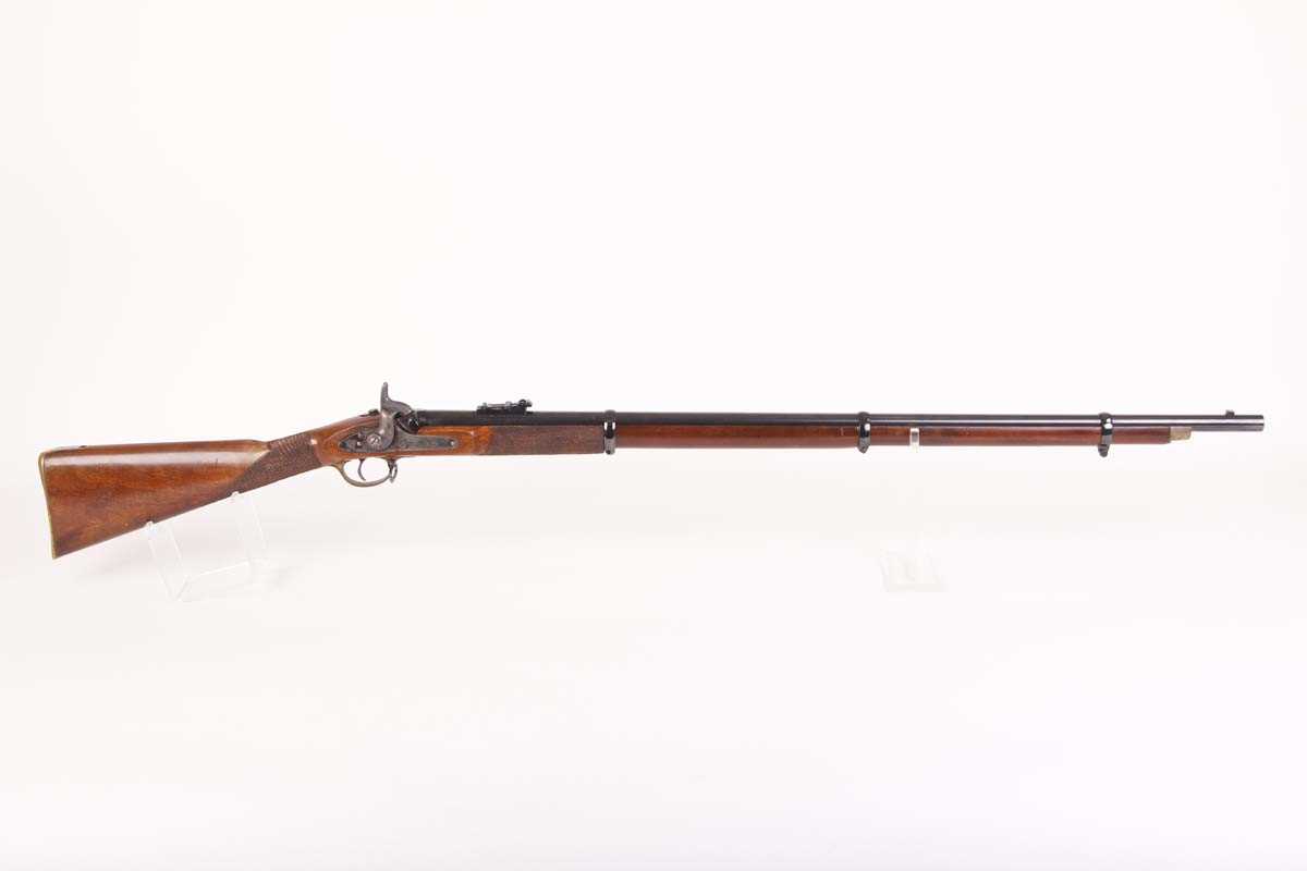 Ⓕ (S1) .577 Parker Hale Enfield 1853 percussion musket, 38 ins round barrel, fullstocked with