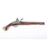 (S58) 16 bore Flintlock Dragoon pistol, 11½ ins barrel, fullstocked with brass mounted wooden