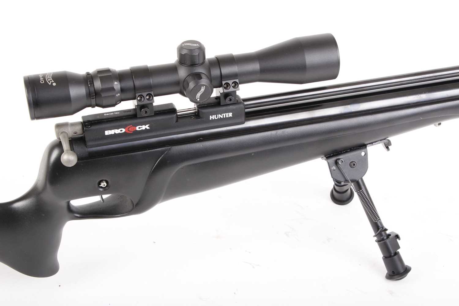 .22 Brocock Hunter PCP bolt-action air rifle, single shot, fitted moderator, mounted 3-9x40 - Image 2 of 6