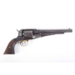 (S58) .44 Remington New Model single action percussion revolver, 8 ins octagonal barrel with blade