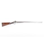 (S58) 14 bore Percussion double sporting gun by Joseph Lang, the 30½ ins two-stage barrels with